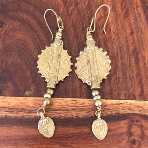 Tribal Brass Earrings